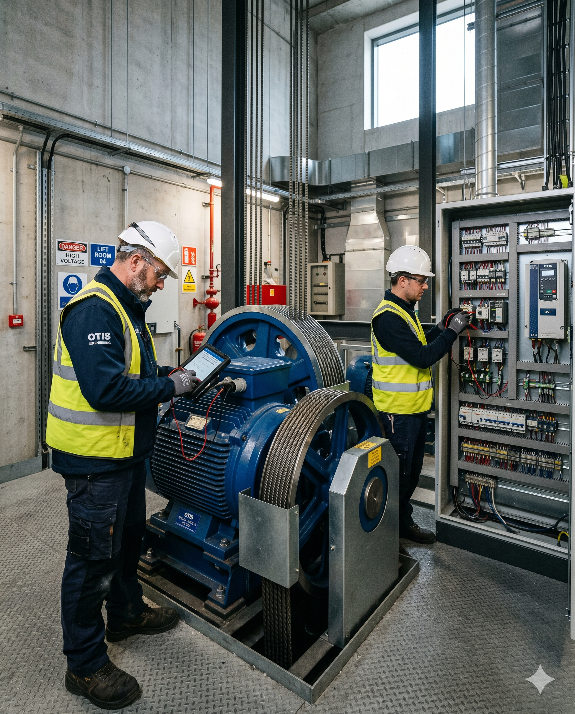 Lift motor room and elevator machine room inspection